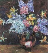 Lovis Corinth Rosen, Flieder und Osterglocken oil